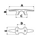 Швартовочна утка для човна катера яхти Bull Dog 158 мм з нержавіючої сталі AISI 316 з кріпленням