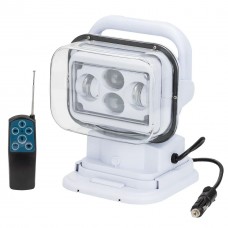 Поисковый прожектор пульт Led528 белый судовой для лодки и катера 50W 5000-8000Lm с магнитным креплением и IP