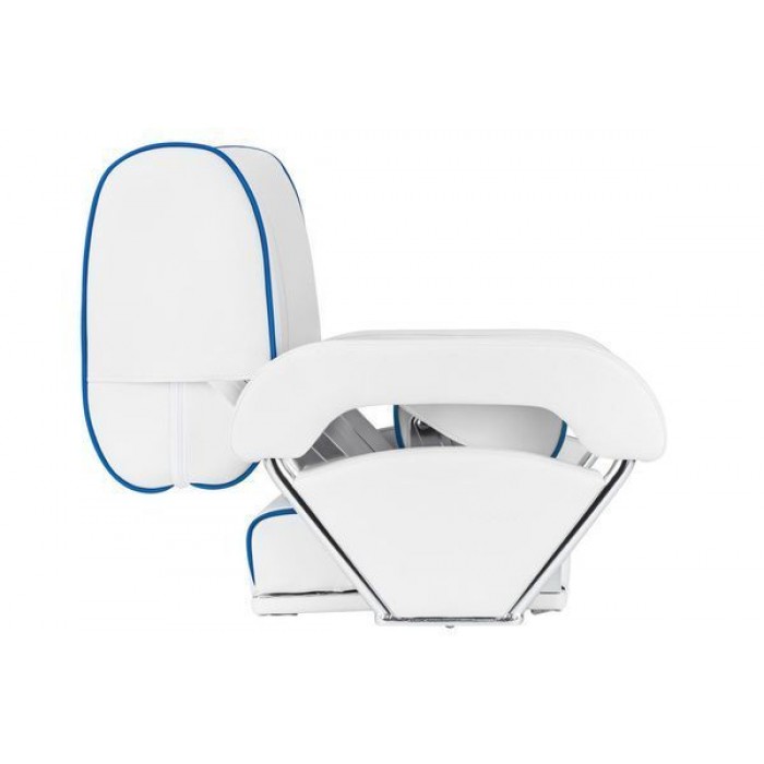 Сиденье для лодки и катера Twin 1006003 с системой flip-up движимой спинкой белое из морского винила 550