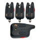 Набір сигналізаторів GLADIATOR RF1118 3+1 Black з пейджером LED-підсвітка радіус до 150 м кейс для