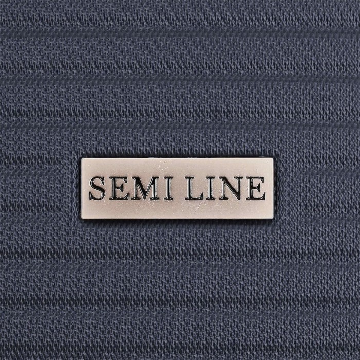 Чемодан Semi Line 24" M Темно-синий T5642-2 расширяемый 4 колеса алюминиевая ручка кодовый замок объем 65 л