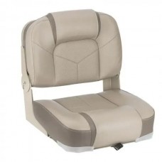 Сиденье в лодку катер и яхту Bass Boat Center Seat Песочно-Бордовое складное морской винил 430х420 мм