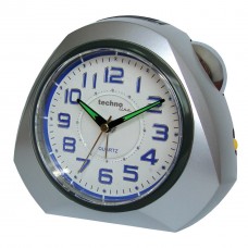 Настільні годинники Technoline Modell XXL Silver з гучним будильником, підсвіткою та кварцовим механізмом, 7 мелодій