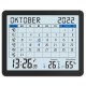 Настольные часы-календарь Technoline WT2600 Black с термометром, гигрометром и будильником черные