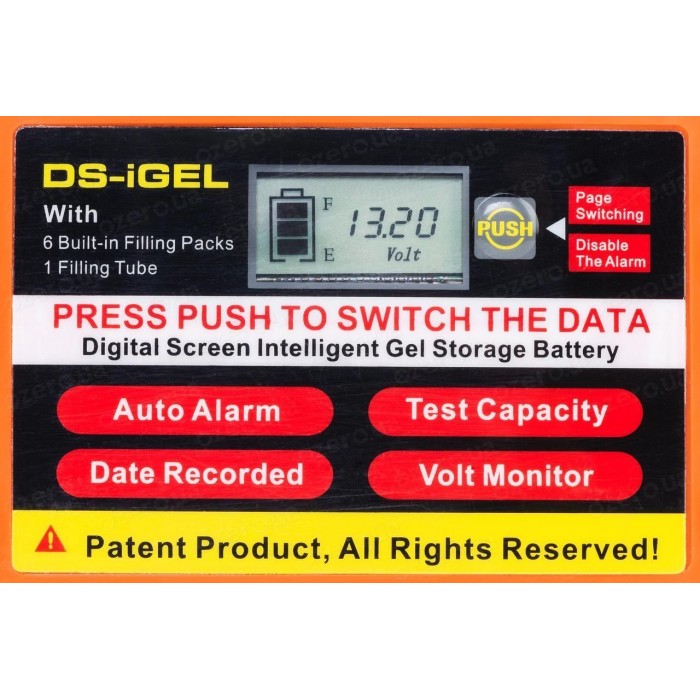 Гелевый аккумулятор Weekender DS 80 Ah 12 V с дисплеем 25.4кг для лодочных электромоторов 12V80AH DS