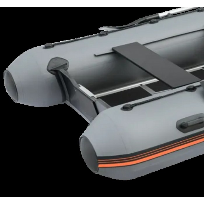 Колібрі КМ-400ДСЛ (Kolibri KM-400DSL) темно-сірий моторний кільовий надувний човен + алюмінієвий пайол
