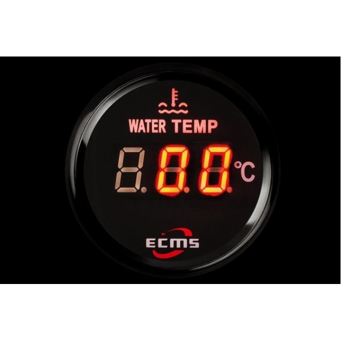 Цифровий датчик температури води ECMS PET2-BS-20-120 чорний для катерів та човнів, діаметр 55 мм робочий