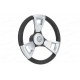 Рулевое колесо судовое для лодки и катера GM-EP-W3002 350 мм матовый серебряный из пластика и стали с 3