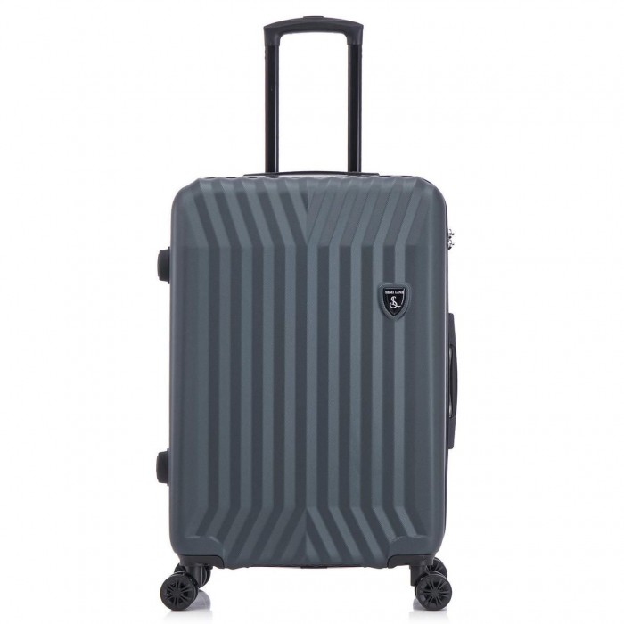Чемодан Semi Line 24" M Темно-синій-Зелений T5859-2 з кодовим замком 69 л ABS-пластик 4 колеса легкий