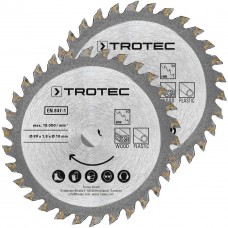 Пильный диск Trotec 3 TCT 89х10х1.8 HW30 Дерево/Пластик для мини-циркулярных пил 30 зубьев 2 шт