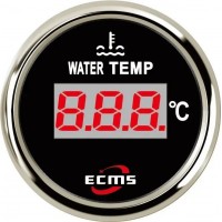Цифровий датчик температури води ECMS PET2-BS-20-120 чорний для катерів та човнів, діаметр 55 мм робочий