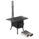 Дровяная печь Bo-Camp Falconwood Black 8618600 для дома и кемпинга с секционным дымоходом и медленным сгорани