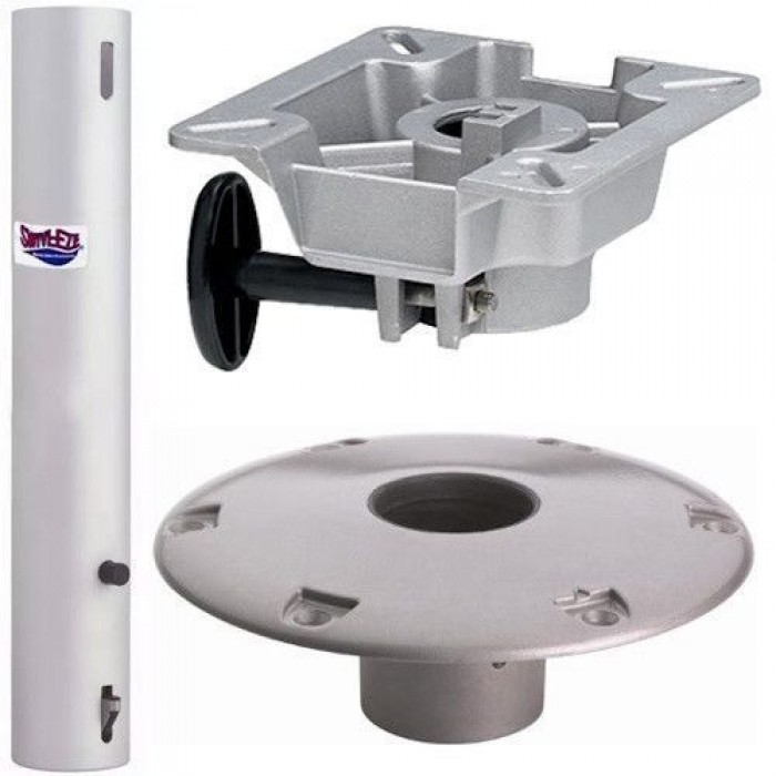 Опора кресла LakeSport 11″ серия 238 алюминий вращающееся 360° крепление съемная стойка анодированный