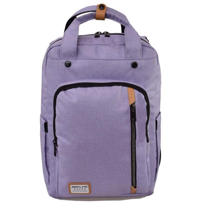 Городской рюкзак Semi Line 21 Lilac L2005-9 для ноутбука 15.6" 21 л с анатомической спинкой и эластичными эле