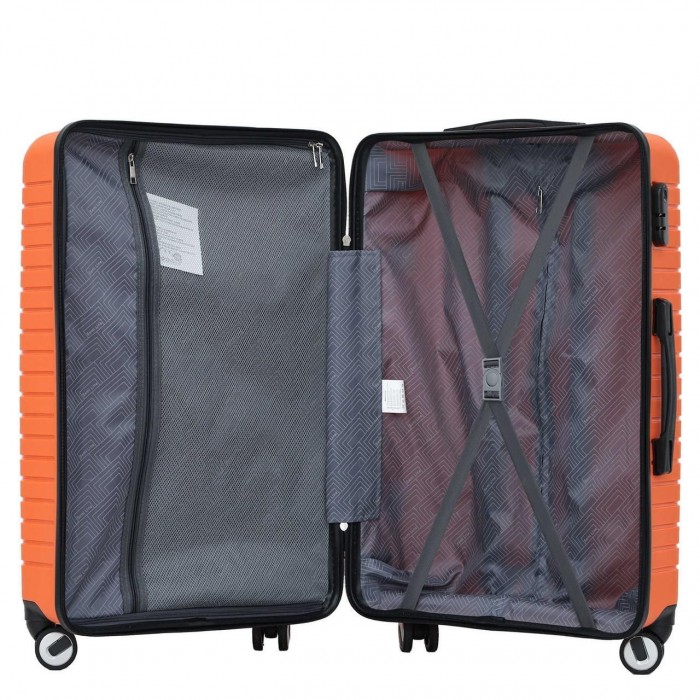 Чемодан Semi Line 24" M Оранжевый T5609-2 полипропилен с кодовым замком 4 колеса 78 л для поездок