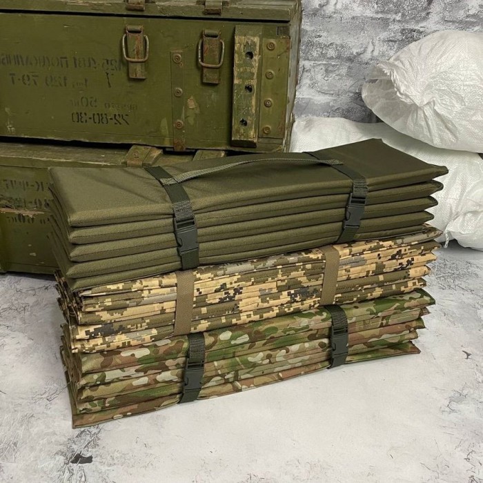 Тактичний каремат гармошкою Ренджер RA8912 9 секцій оливковий водовідштовхувальний 10 мм компактний