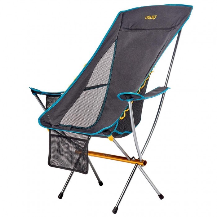 Кресло раскладное Uquip Infinity Lounger Серое 244047 для кемпинга до 120 кг с легким алюминиевым каркасом