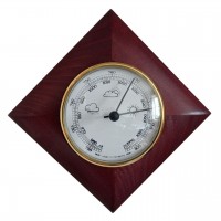 Барометр Моллер 201002 Махагон настінний білий циферблат з натурального дерева калібрування прогноз погоди