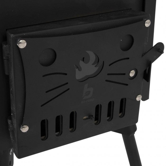 Дровяная печь Bo-Camp Falconwood Black 8618600 для дома и кемпинга с секционным дымоходом и медленным сгорани