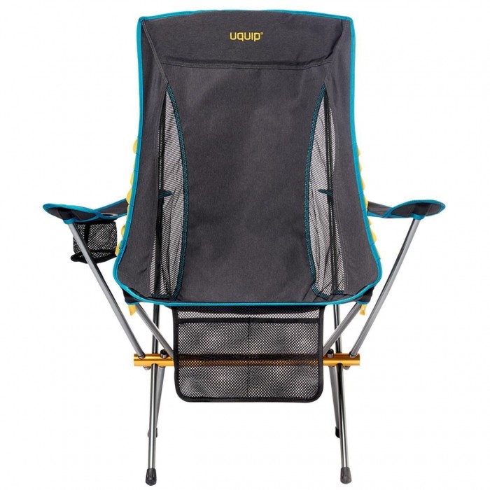 Кресло раскладное Uquip Infinity Lounger Серое 244047 для кемпинга до 120 кг с легким алюминиевым каркасом