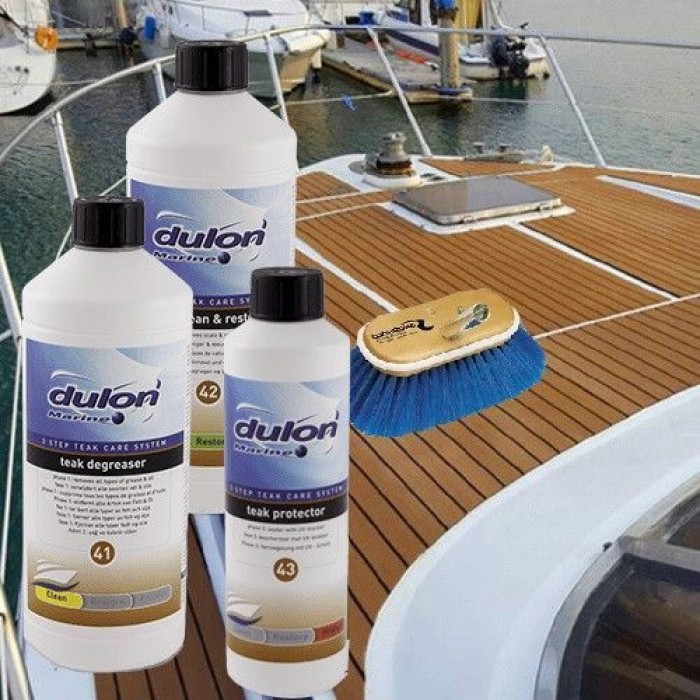 Средство для очистки тика судовое для лодки катера и яхты Dulon TEAK DEGREASER 41 500 мл очищает тиковые