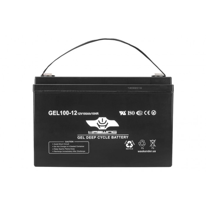 Акумулятор гелевий Haswing 100 Ah 12 V 100 Ah gel H для човнових електромоторів 100Ah gel H