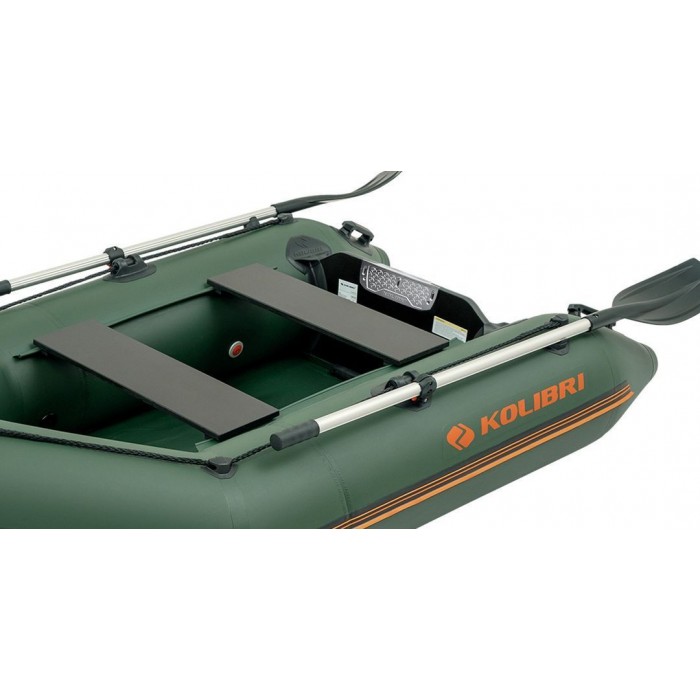 Колибри КМ-245 (Kolibri KM-245) зелёная моторная надувная лодка + слань-книжка
