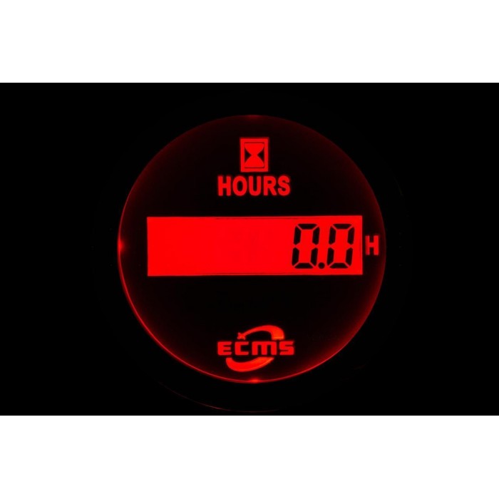 Цифровой счетчик моточасов судовой для лодки и катера ECMS PLH2-WS-HS белый 800-00186 не импульсный 12V