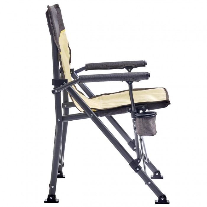 Розкладне крісло Uquip Roxy Sand/Grey 244038 для кемпінгу, сталевий каркас, максимальне навантаження 120 кг