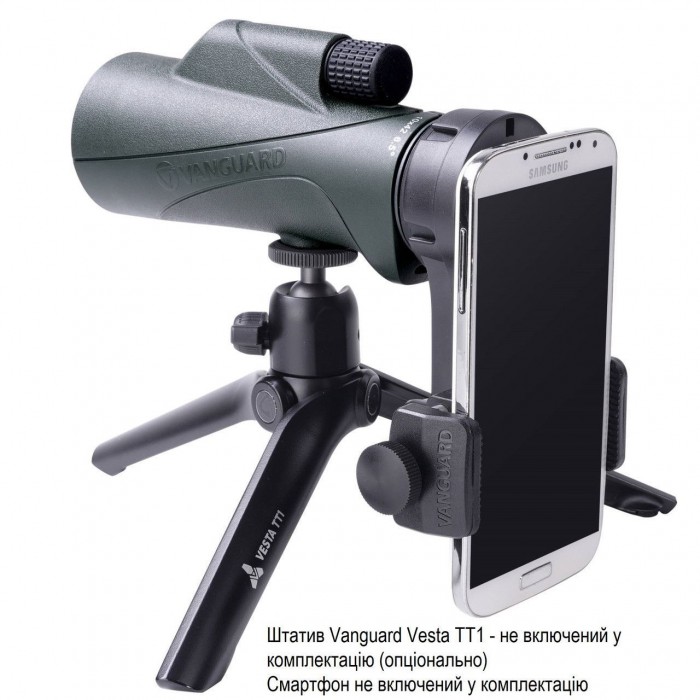 Монокуляр Вангард VEO HD2 10x42 WP ED з водонепроникним склом та адаптером для смартфона для макронагляду