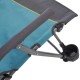 Розкладне крісло Uquip Sidney Blue/Grey 244003 для пляжу та кемпінгу з високою спинкою та підсклянником