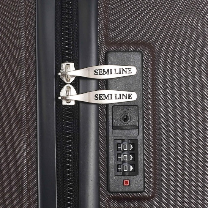 Валіза Semi Line 28" (L) Коричнева (T5788-3) з кодовим замком 4 колеса ABS-пластик об'єм 104 л