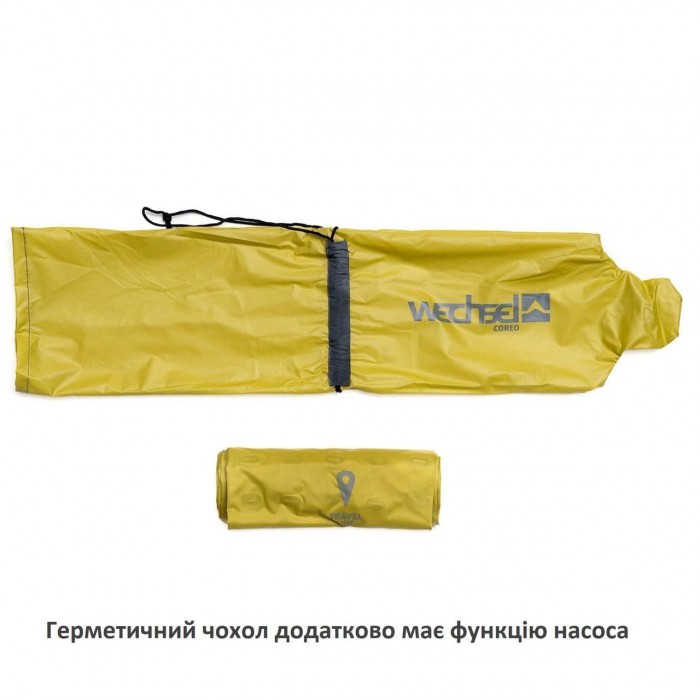 Надувной коврик Wechsel Coreo Double-Tube TL Лимон/Серый 195x62 см для туризма и кемпинга R-value 2.1