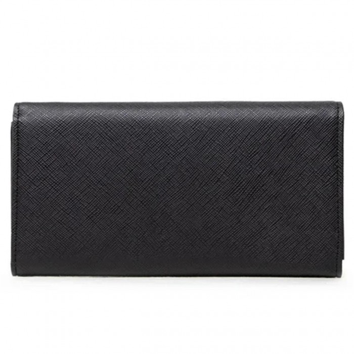 Женский кошелек Semi Line Black 3052 из искусственной кожи Saffiano, 5 слотов для карт, 3 отделения для денег