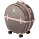 Чемодан Semi Line 20" S Коричневый/Розовый Крем T5673-2 для ручной клади 27 л с кодовым замком на 4 колесах