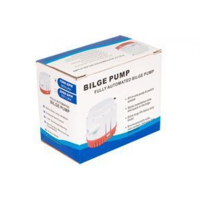 Помпа трюмная автоматическая 1500GPH WW-1500A 95 л/мин 12V для лодки и катера влагозащита IP68 компактная