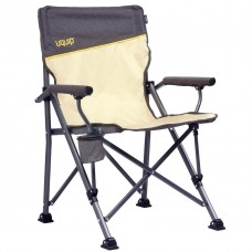 Розкладне крісло Uquip Roxy Sand/Grey 244038 для кемпінгу, сталевий каркас, максимальне навантаження 120 кг