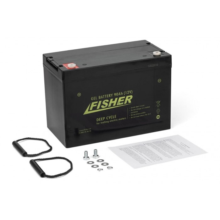 Гелевий акумулятор 90 Ah Fisher 12 V для човнових електромоторів 90Ah gel F