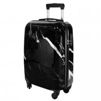 Чемодан Semi Line 20" S Черный Мрамор T5730-1 - жесткий корпус, 4 колеса, кодовый замок