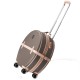Чемодан Semi Line 20" S Коричневый/Розовый Крем T5673-2 для ручной клади 27 л с кодовым замком на 4 колесах