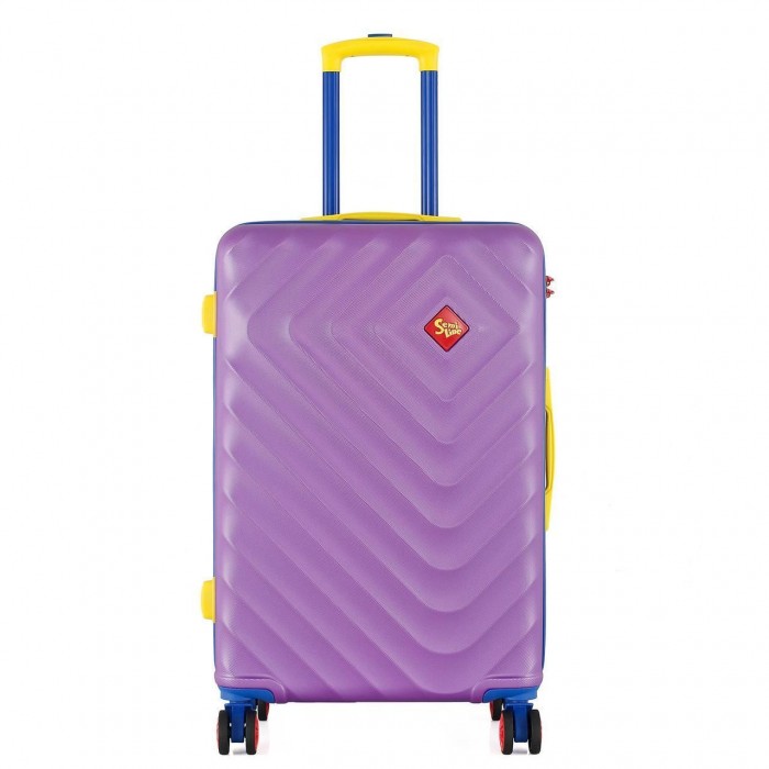 Чемодан Semi Line 24" M Фиолетовый T5804-2 с кодовым замком 65 л из ABS-пластика на 4 колесах для поездок