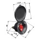 Выключатель аккумуляторной батареи судовой Heavy Duty 280 А с фланцем 105 мм Osculati водонепроницаемый