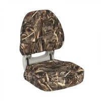 Сидіння для човна, катера та яхти Pro Angler Ергономічне камуфляж REALTREE MAX 5 складане пластикове з низькою спинкою