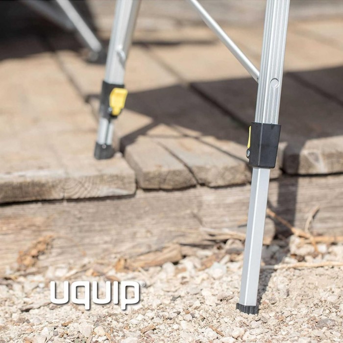 Стіл Uquip Variety L Сірий 244117 з висотою 46-70 см алюміній для кемпінгу 120х70 см до 30
