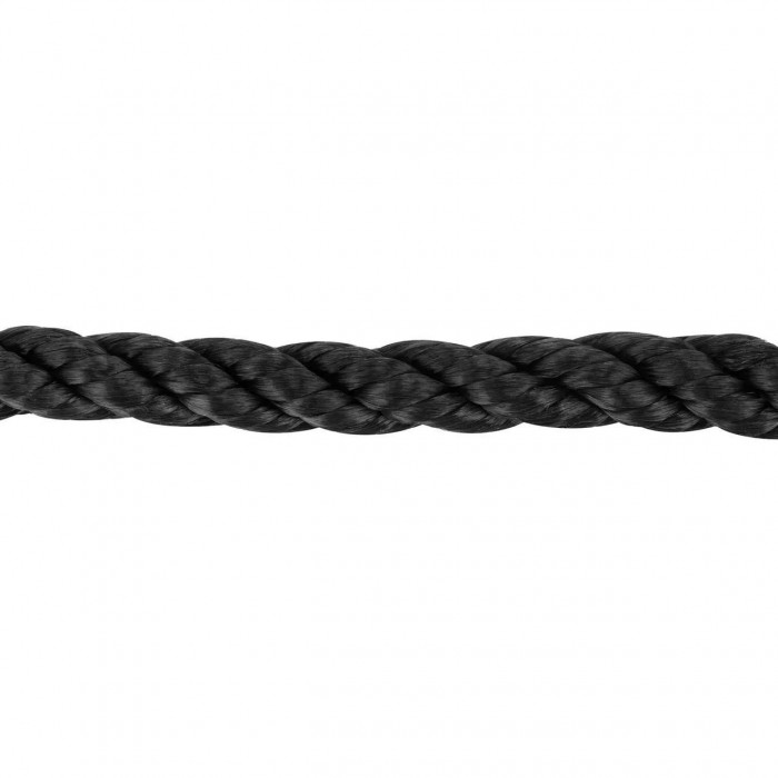 Мотузка Polyester 3 strand rope 10mm 30m чорна для швартування човна та катера діаметр 10 мм довжина 30 м