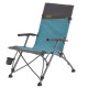 Розкладне крісло Uquip Sidney Blue/Grey 244003 для пляжу та кемпінгу з високою спинкою та підсклянником