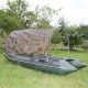 Тент на надувную лодку из ПВХ TENT ВLong от BVS - складная конструкция с козырьком защита от дождя и