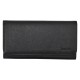 Женский кошелек Semi Line Black 3052 из искусственной кожи Saffiano, 5 слотов для карт, 3 отделения для денег