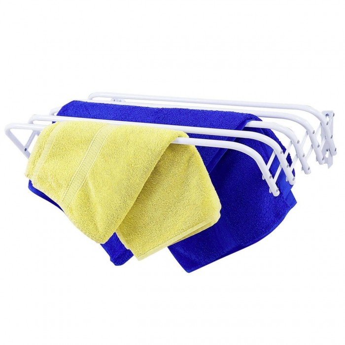 Настінна сушарка для білизни Casa Si Towel Flex 4 White CS92195X10 4 м сталь 5 стержнів біла