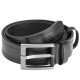 Мужской кожаный ремень Semi Line Black P8236-0 M ширина 4 см с пряжкой-гвоздём, натуральная кожа для талии